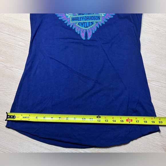 Y2K Biker Babe Harley Davidson Studded Wing Tank Black Hills Size M NWT) - Picture 10 of 11